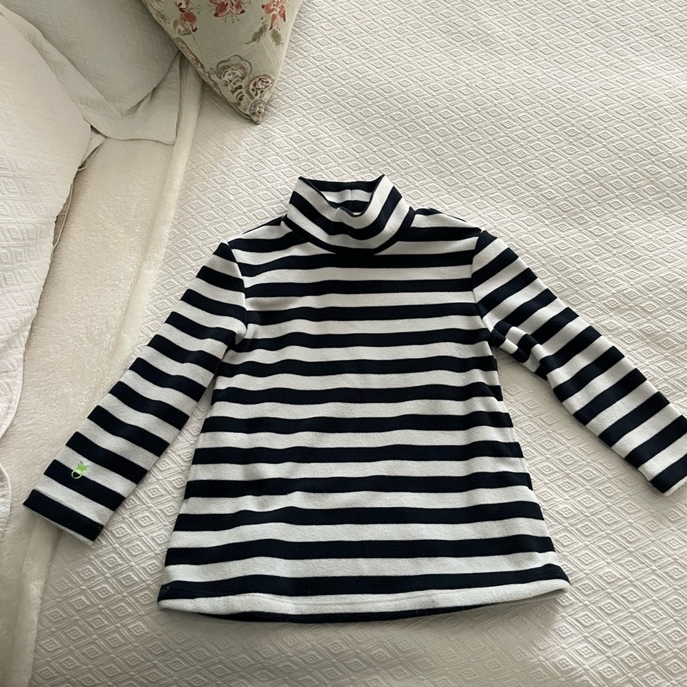 Dudley Stephens Navy and White Striped Long Sleeve Tee